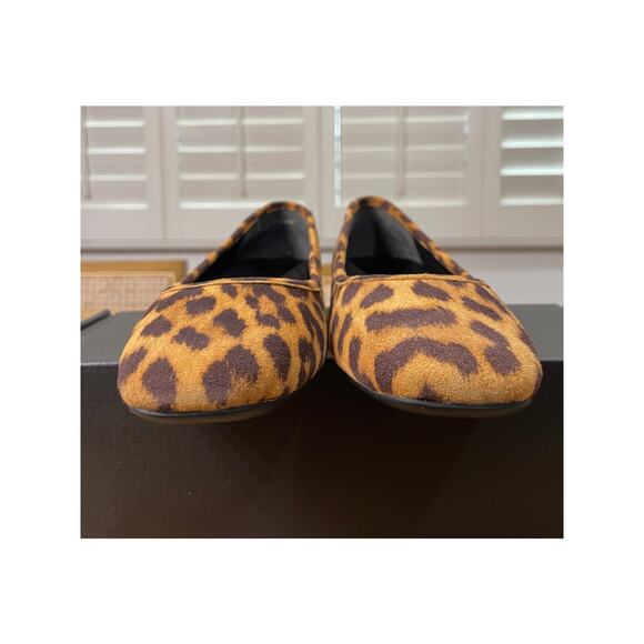 Vionic Orinda Ballet Flats Dark Brown Leopard Print Size 6 Narrow NIB Square Toe - Picture 7 of 13